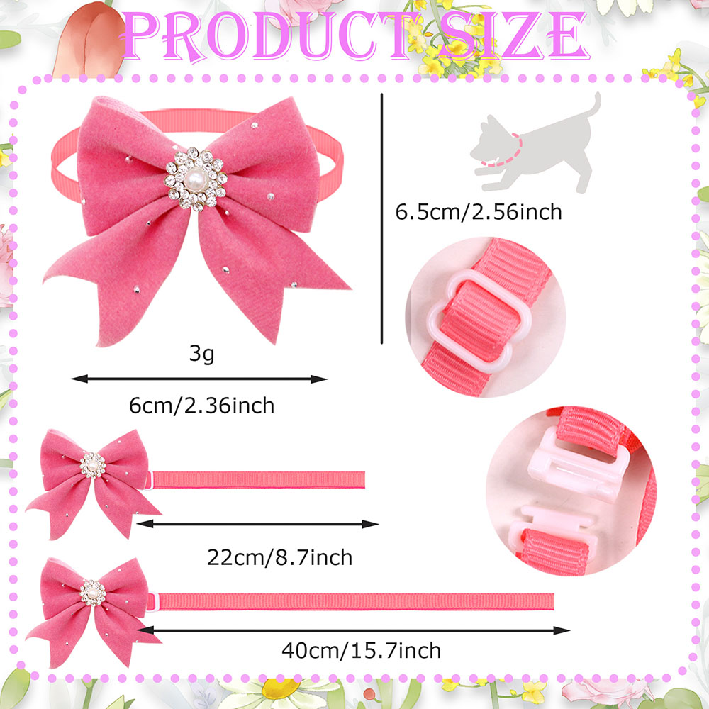 8PCS Dog Collar Floral Ribbon  - Pet Supplies In Bulk review and price